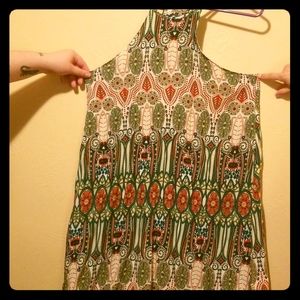 High neck spaghetti strap dress